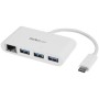 HUB USB StarTech.com HB30C3A1GEA - 3 USB 3.0 - 1 Ethernet - Blanco - HB30C3A1GEA