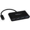 Hub StarTech.com HB30C4AB - USB 3.0 - USB-C A 4 Puertos USB A - Negro - HB30C4AB Hub StarTech.com HB30C4AB - USB 3.0 - USB-C A 4 Puertos USB A - Negro - HB30C4AB
