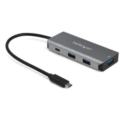 Adaptador HUB USB-C StarTech.com HB31C3A1CPD3 - 3 USB 3.1 - 1 USB-C - 10Gbps - Negro/Gris - HB31C3A1CPD3