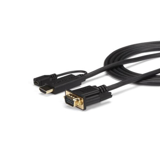 Cable StarTech.com HD2VGAMM10 - Activo - HDMI a VGA - 3 Mts - HD2VGAMM10