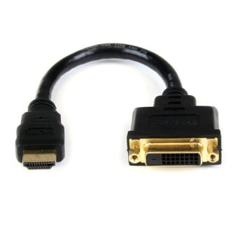 Adaptador HDMI a DVI StarTech.com 20cm Conversor de Video Negro HDDVIMF8IN