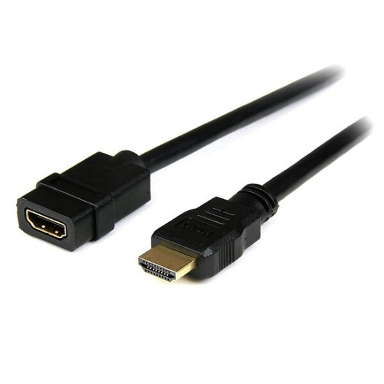 Extension HDMI StarTech.com - Macho a Hembra - 4K - 2Mts - Negro - HDEXT2M