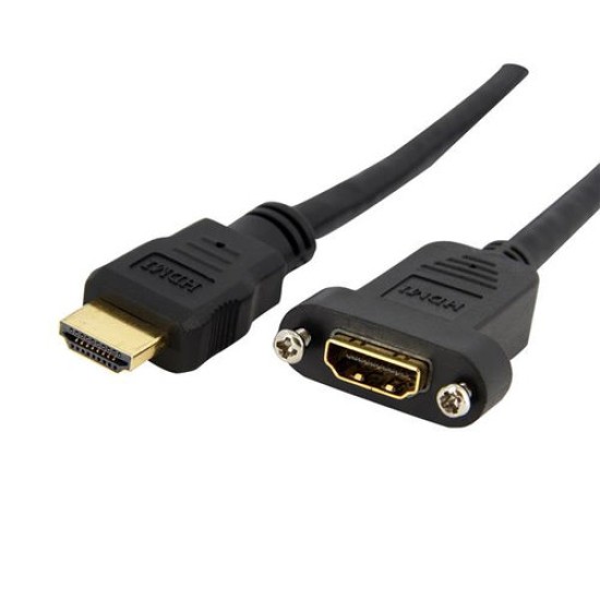 Cable StarTech.com - HDMI - 91cm - Panel Hembra a Macho - HDMIPNLFM3