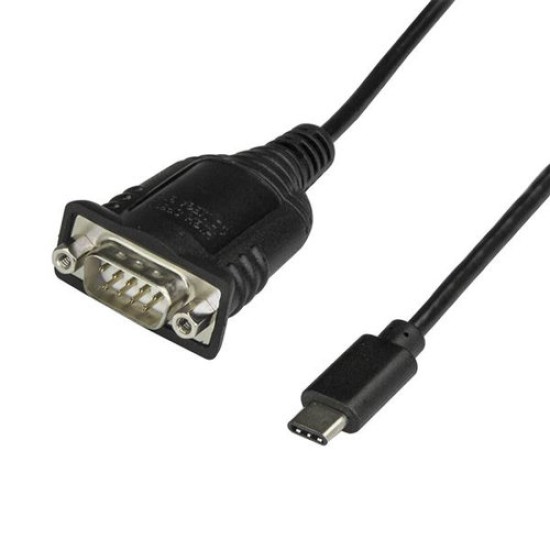 Adaptador USB StarTech.com - Tipo C a Serial D B9 RS232 - Retención - Negro - ICUSB232PROC