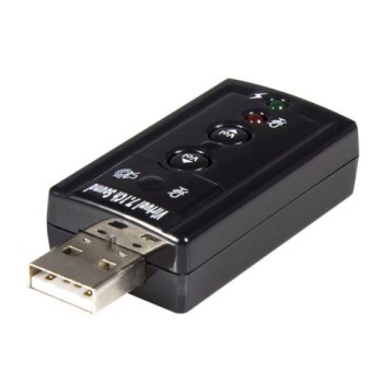Adaptador de Sonido USB StarTech.com Audio 7.1 Canales con Control de Volumen Modelo ICUSBAUDIO7