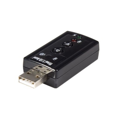 Adaptador de Tarjeta de Sonido StarTech.com - USB a Audio Estéreo 7.1 - Botones de control de volumen - ICUSBAUDIO7 Adaptador de Tarjeta de Sonido StarTech.com - USB a Audio Estéreo 7.1 - Botones de control de volumen - ICUSBAUDIO7