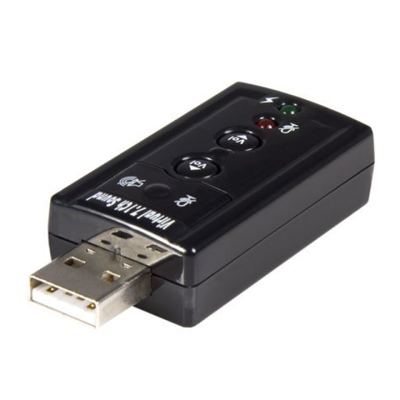 Adaptador de Tarjeta de Sonido StarTech.com - USB a Audio Estéreo 7.1 - Botones de control de volumen - ICUSBAUDIO7