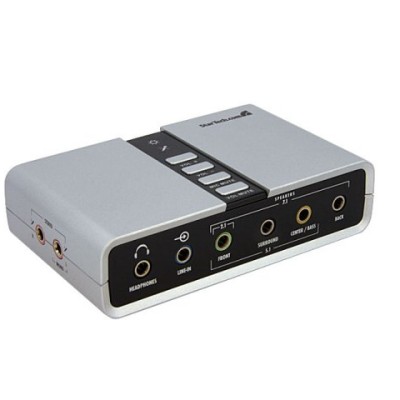 Tarjeta de Sonido StarTech.com - USB - Salidas de Audio 7.1 - Entrada S/PDIF Óptica - ICUSBAUDIO7D