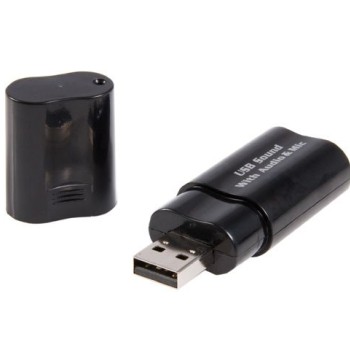 Adaptador de Sonido USB a 3.5mm StarTech.com - Negro - ICUSBAUDIOB