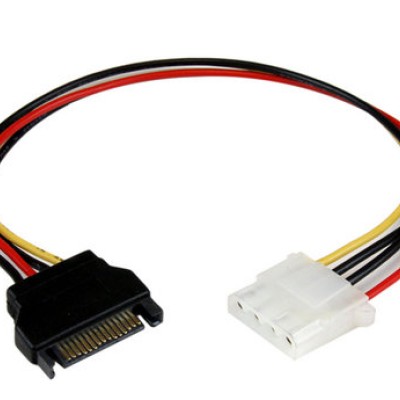 Cable de Alimentación StarTech.com - Molex 4 Pines - SATA 15 Pines - 30cm - LP4SATAFM12