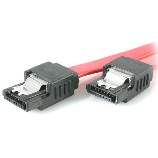 Cable SATA StarTech.com - 7 Pines - 20cm - Cierre de Seguridad - Rojo - LSATA8