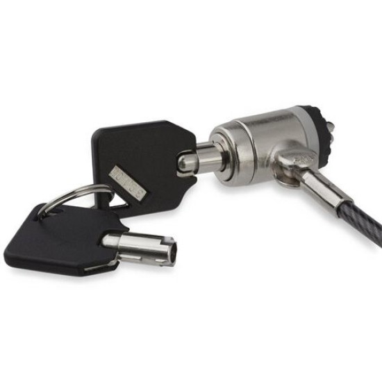 Cable de Seguridad Portátil StarTech.com LTLOCKKEY - Con Llave - Con Traba de Ranura - Tipo K - Cable de Acero - 2 Mts - LTLOCKKEY