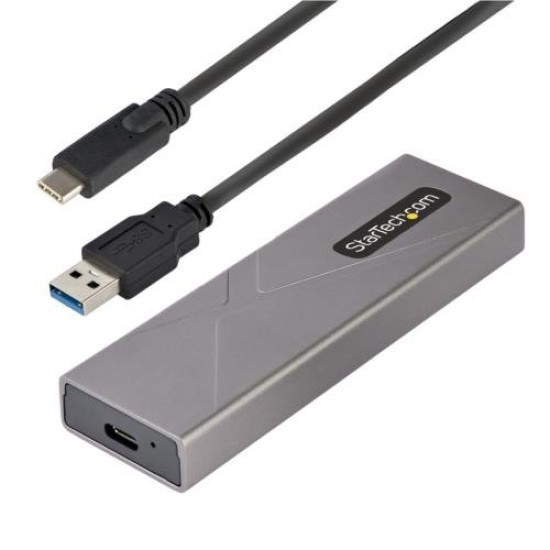 Gabinete StarTech.com - M.2 - USB 3.2 - PCIe/SATA - SSD - Plata - M2-USB-C-NVME-SATA