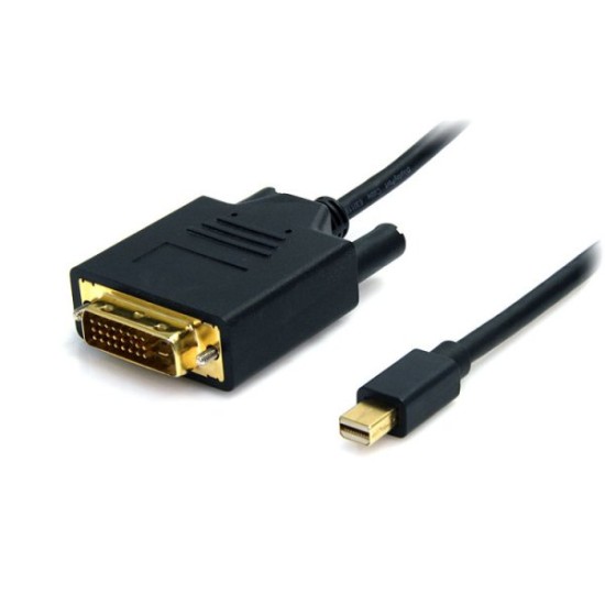 Adaptador de Video StarTech.com - Mini DisplayPort a DVI - 1920 x 1200 - Macho a Macho - 1.8 m - Negro - MDP2DVIMM6