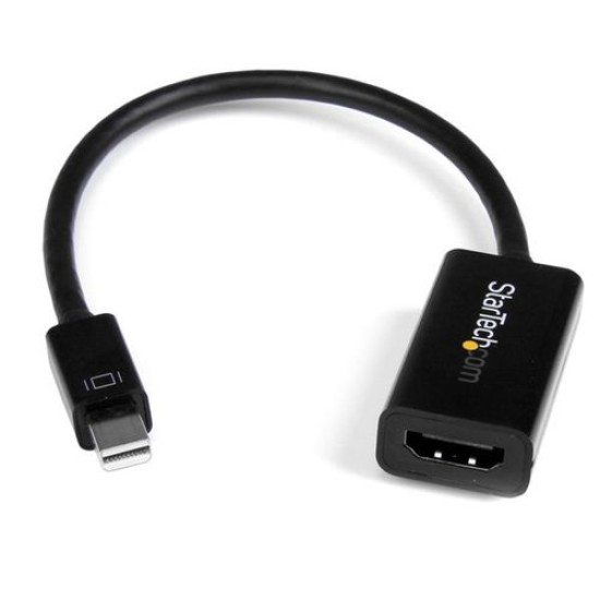 Adaptador de Vídeo StarTech.com - Mini DisplayPort a HDMI - 4K - Activo - Negro - MDP2HD4KS
