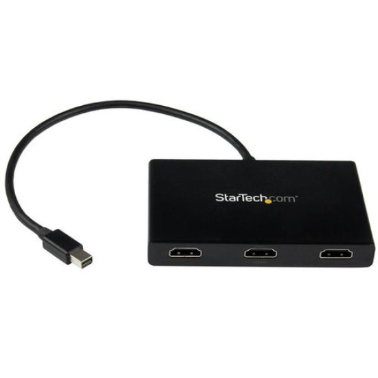 Concentrador MST StarTech.com - Splitter Mini DisplayPort a 3 HDMI - Negro - MSTMDP123HD