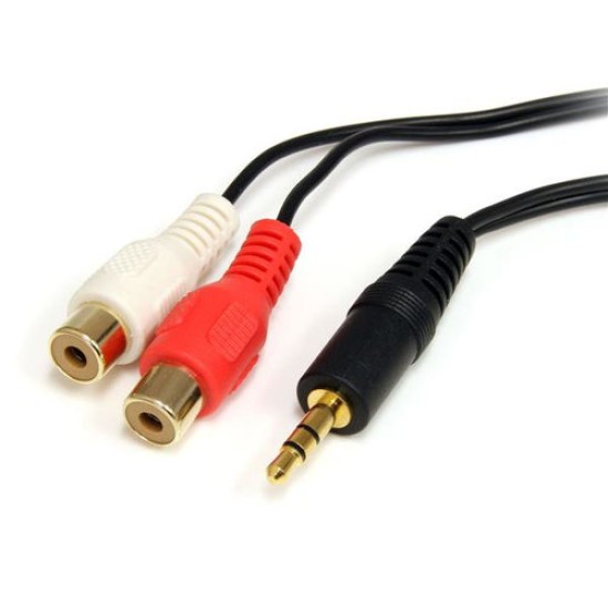 Cable de Audio StarTech.com - 1.8m - Estéreo - Mini Jack - 3.5mm - Macho a RCA Hembra - MU1MFRCA