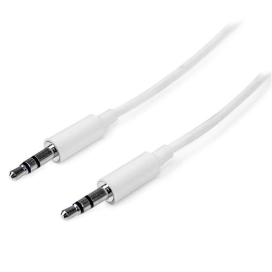 Cable StarTech.com Audio Estereo 3.5mm Mini Jack Plug Macho a Macho - 1m - MU1MMMSWH