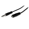 Cable Extensión de Audífonos StarTech.com MU2MMFS - Mini Jack 3.5 - Macho a Hembra - 2m - Negro - MU2MMFS Cable Extensión de Audífonos StarTech.com MU2MMFS - Mini Jack 3.5 - Macho a Hembra - 2m - Negro - MU2MMFS