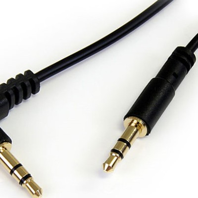 Cable StarTech.com MU3MMSRA - Audio Mini Jack 3.5mm - Angulo Derecho Macho - 91cm - MU3MMSRA