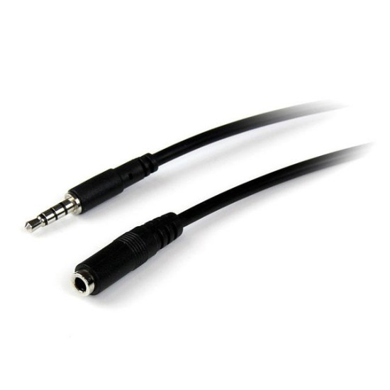 Cable StarTech.com Extensor para Audífonos y Diadema Headset Mini-Jack con Plug de 3.5mm - 2m - MUHSMF2M