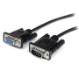 Cable Extension Serial StarTech.com RS232 Directo Video EGA DB9 - Macho Hembra - 1m - MXT1001MBK