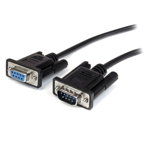 Cable Extension Serial StarTech.com RS232 Directo Video EGA DB9 - Macho Hembra - 3m - MXT1003MBK