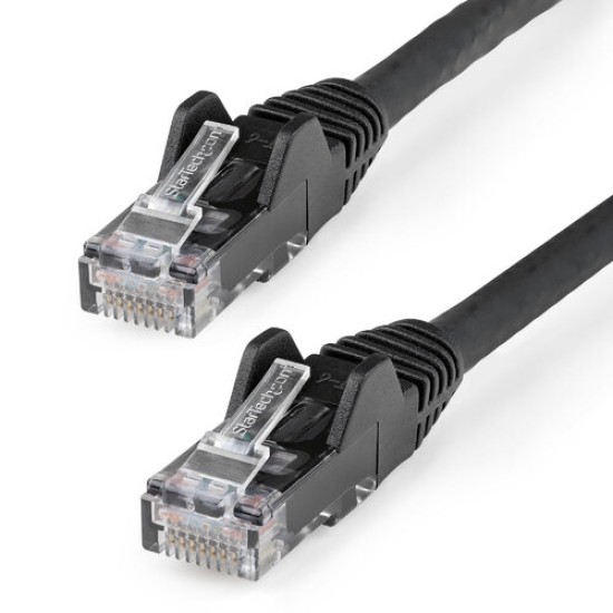 Cable de Red StarTech.com - Cat6 - RJ-45 - 1 M - Sin Enganches - Negro - N6LPATCH1MBK