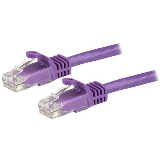 Cable de Red StarTech.com - Cat6 - RJ-45 - 50cm - Morado - N6PATC50CMPL