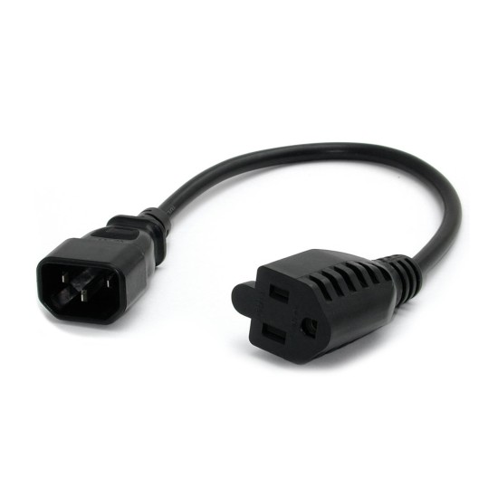 Cable StarTech.com de Alimentacion C14 a Nema 5-15R - para Computadora - 30cm - PAC100