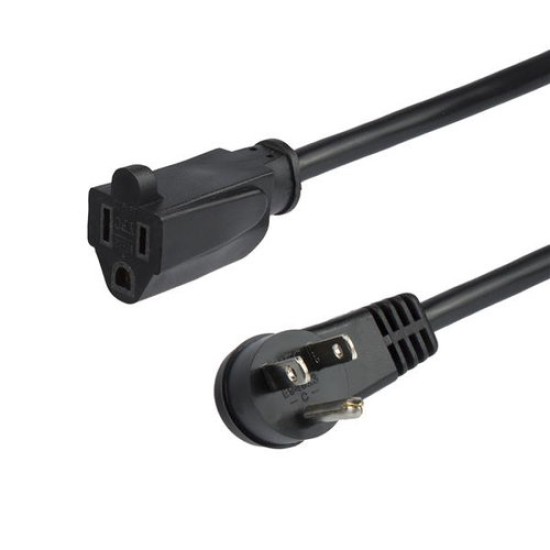 Cable de Poder StarTech.com PAC101R3 - 90cm - NEMA 5-15R a NEMA 5-15P - Acodado a la Derecha Macho - PAC101R3