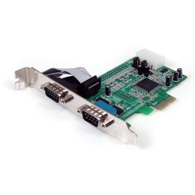 Tarjeta de Expansión StarTech.com - PCI-Express - 2x Serial RS-232 DB-9 - PEX2S553