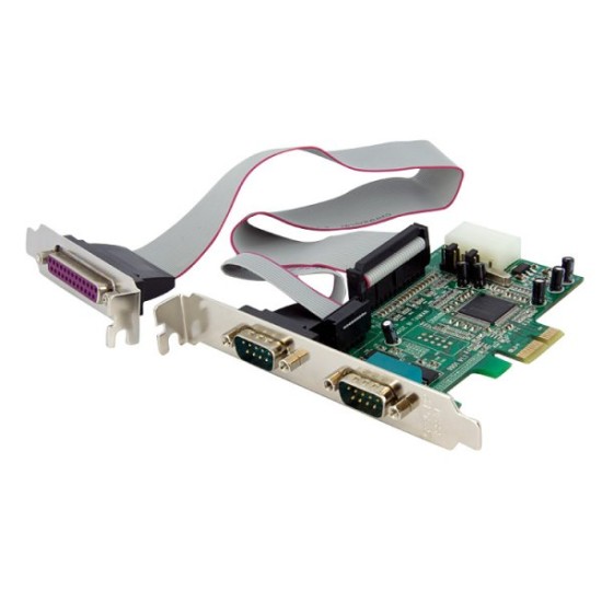 Tarjeta de Expansión StarTech.com - PCI-Express - 2x Serial RS-232 DB-9 - 1x Paralelo DB-25 - PEX2S5531P