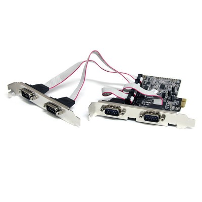 Tarjeta Adaptadora StarTech.com - PCI Express - 4x RS232 - 2x DB-9 - PEX4S553