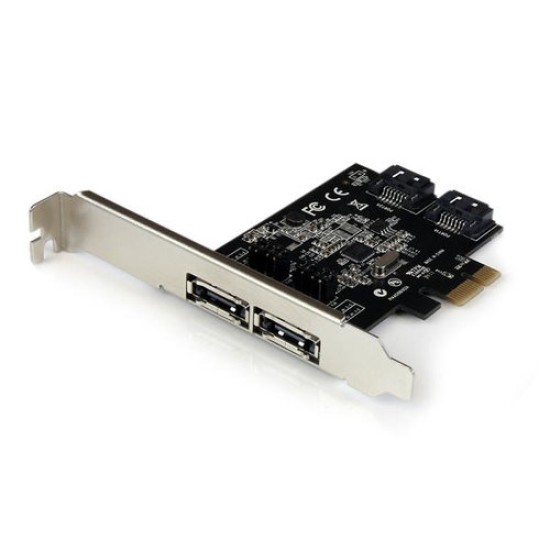 Tarjeta de Expansión StarTech.com - PCI-Express - 2x eSATA - 2x SATA - PEXESAT322I