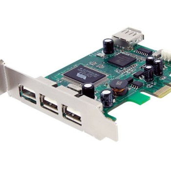 Tarjeta de Expansión USB StarTech.com PCIe 3x USB 2.0 Externo + 1 Interno - PEXUSB4DP