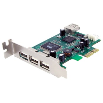 Tarjeta de Expansión StarTech.com - PCI-Express - 3x USB 2.0 Externo - 1x USB Interno - PEXUSB4DP