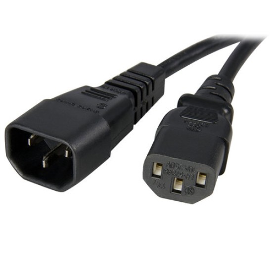 Cable StarTech.com 14 AWG Extension 90cm - Alimentación de Ordenador C14 a C13 - PXT100143