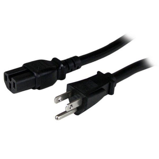 Cable de Alimentación StarTech.com 1.2m - 14AWG de PC - Nema5-15P a C15 Tierra - PXT515C154