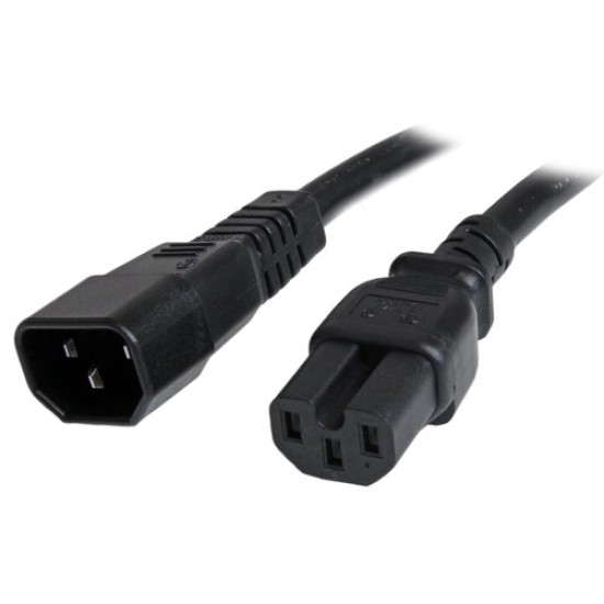 Cable StarTech.com 91cm 14 AWG Adaptador Jumper Bridge IEC C14 a IEC C15 para Servidor UPS - PXTC14C153