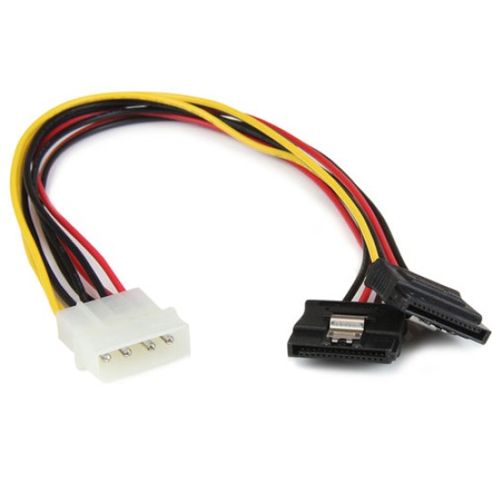 Cable de Alimentación StarTech.com - Molex 4 Pines - 2x SATA 15 Pines - 30 cm - PYO2LP4LSATA