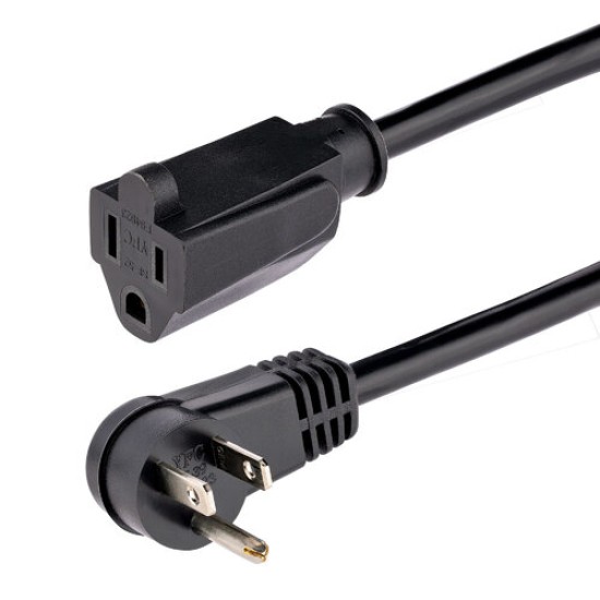 Cable de Extensión StarTech.com RFX-6F-POWER-CORD - 5-15P a 5-15R - 2m - Negro - RFX-6F-POWER-CORD