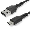 Cable USB StarTech.com RUSB2AC2MB - USB 2.0 a USB-C - 2 Mts - Fibra Aramida - Negro - RUSB2AC2MB Cable USB StarTech.com RUSB2AC2MB - USB 2.0 a USB-C - 2 Mts - Fibra Aramida - Negro - RUSB2AC2MB