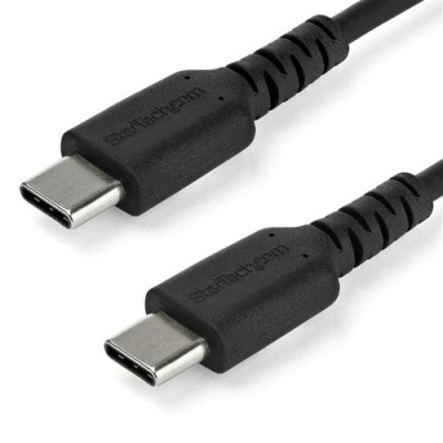 Cable USB StarTech.com RUSB2CC2MB - USB Tipo C - 2 Mts - Fibra Aramida - Negro - RUSB2CC2MB