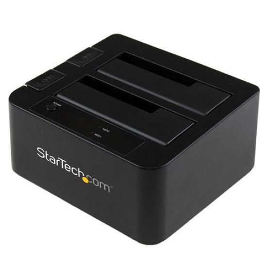 Docking Station StarTech.com - 2.5"/3.5" - USB 3.0 - SATA - eSATA - HDD/SSD - 2 bahías - Negro - SDOCK2U33EB