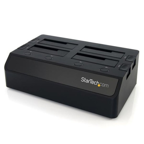 Docking Station StarTech.com - 2.5"/3.5" - USB 3.0 - SATA - HDD/SSD - 4 bahías - Negro - SDOCK4U33