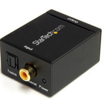 Convertidor de Audio StarTech.com - Digital Coaxial SPDIF / Toslink a RCA Analógico -  - SPDIF2AA