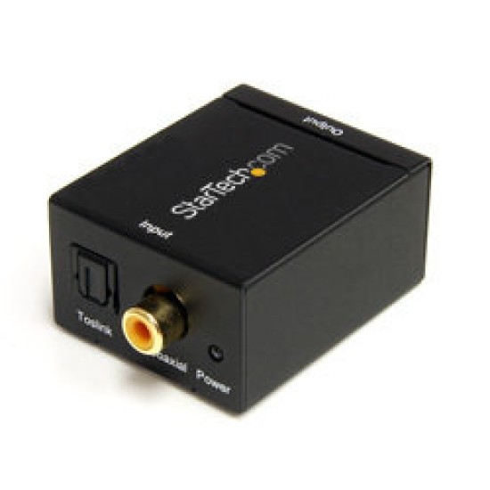 Convertidor de Audio StarTech.com - Digital Coaxial SPDIF / Toslink a RCA Analógico -  - SPDIF2AA