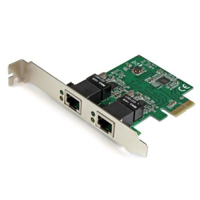 Tarjeta de Red StarTech.com - PCI-Express - 2000 Mbit/s - 2x Ethernet - ST1000SPEXD4