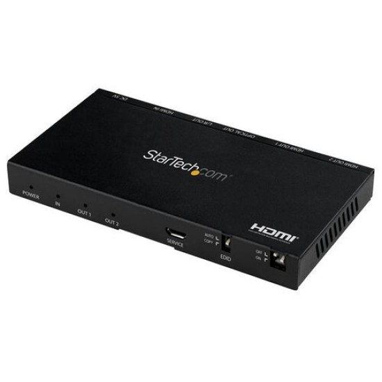 Video Splitter StarTech.com ST122HD20S - HDMI - Escalador Interno - Negro - ST122HD20S